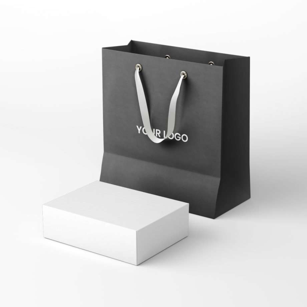 branded paper bags – 50 count